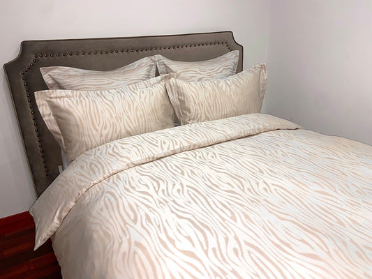 Housse de couette Moiré beige