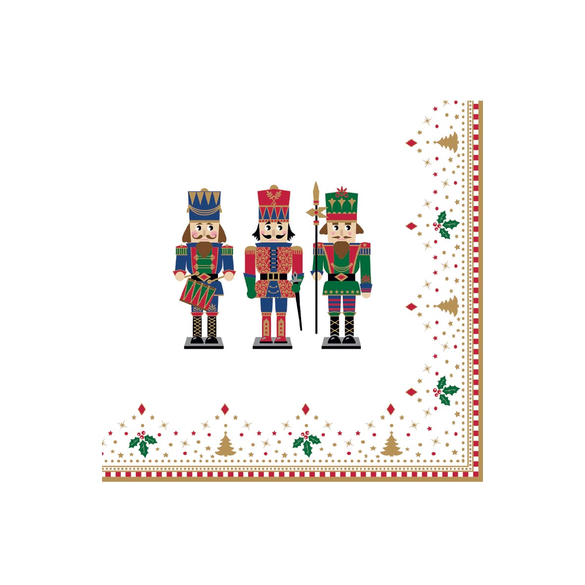 Paquet de 20 serviettes en papier NUTCRACKER