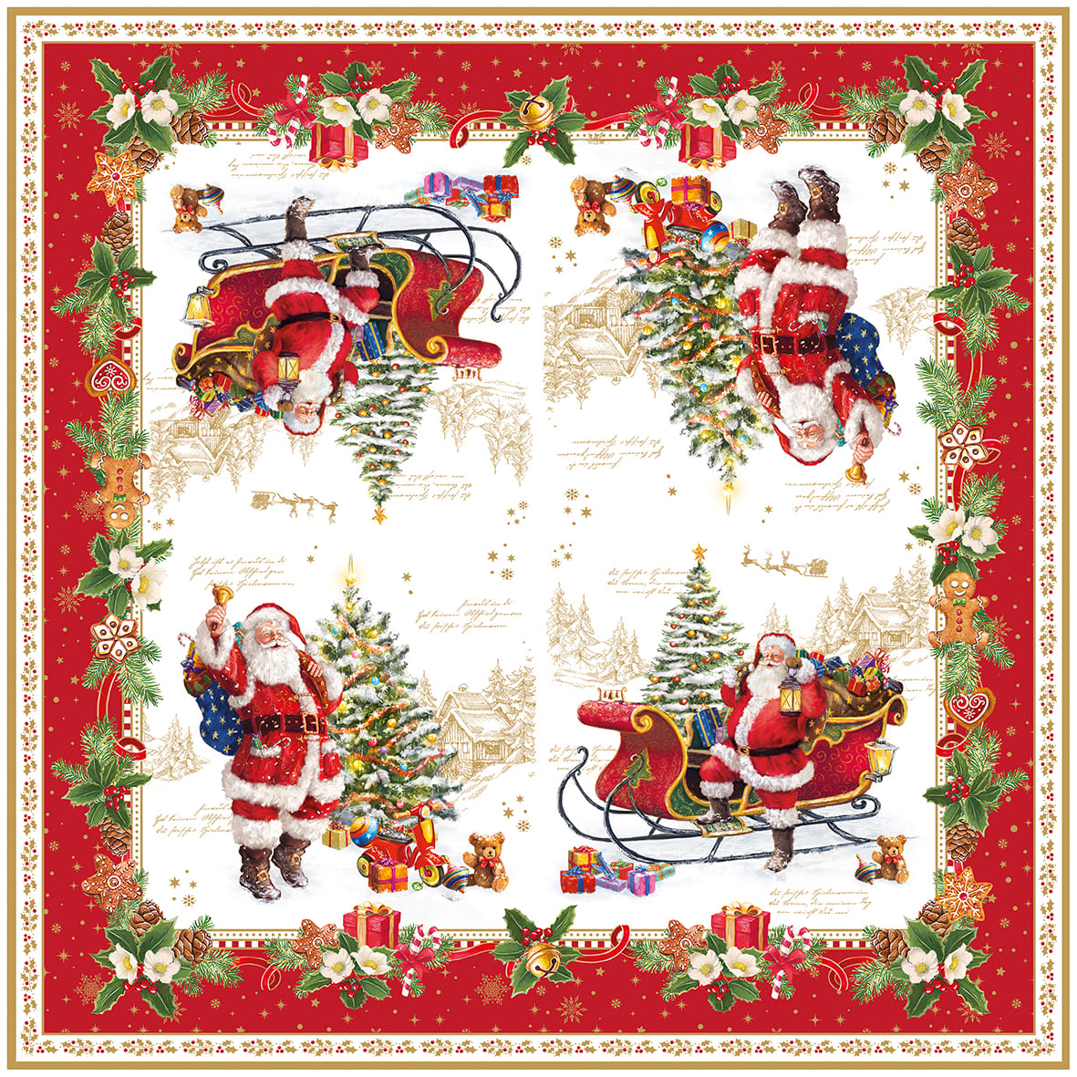 Paquet de 20 serviettes en papier CHRISTMAS MEMORIES