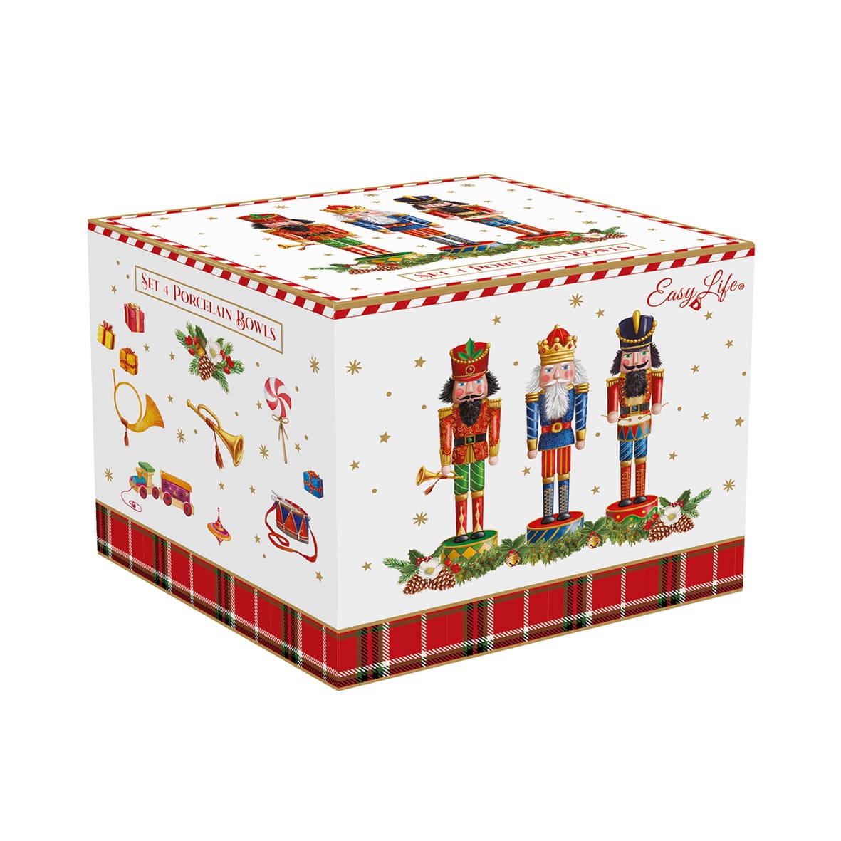 Vintage nutcracker ensemble de 4 bols en porcelaine