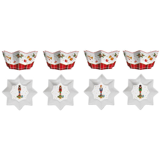 Vintage nutcracker ensemble de 4 bols en porcelaine