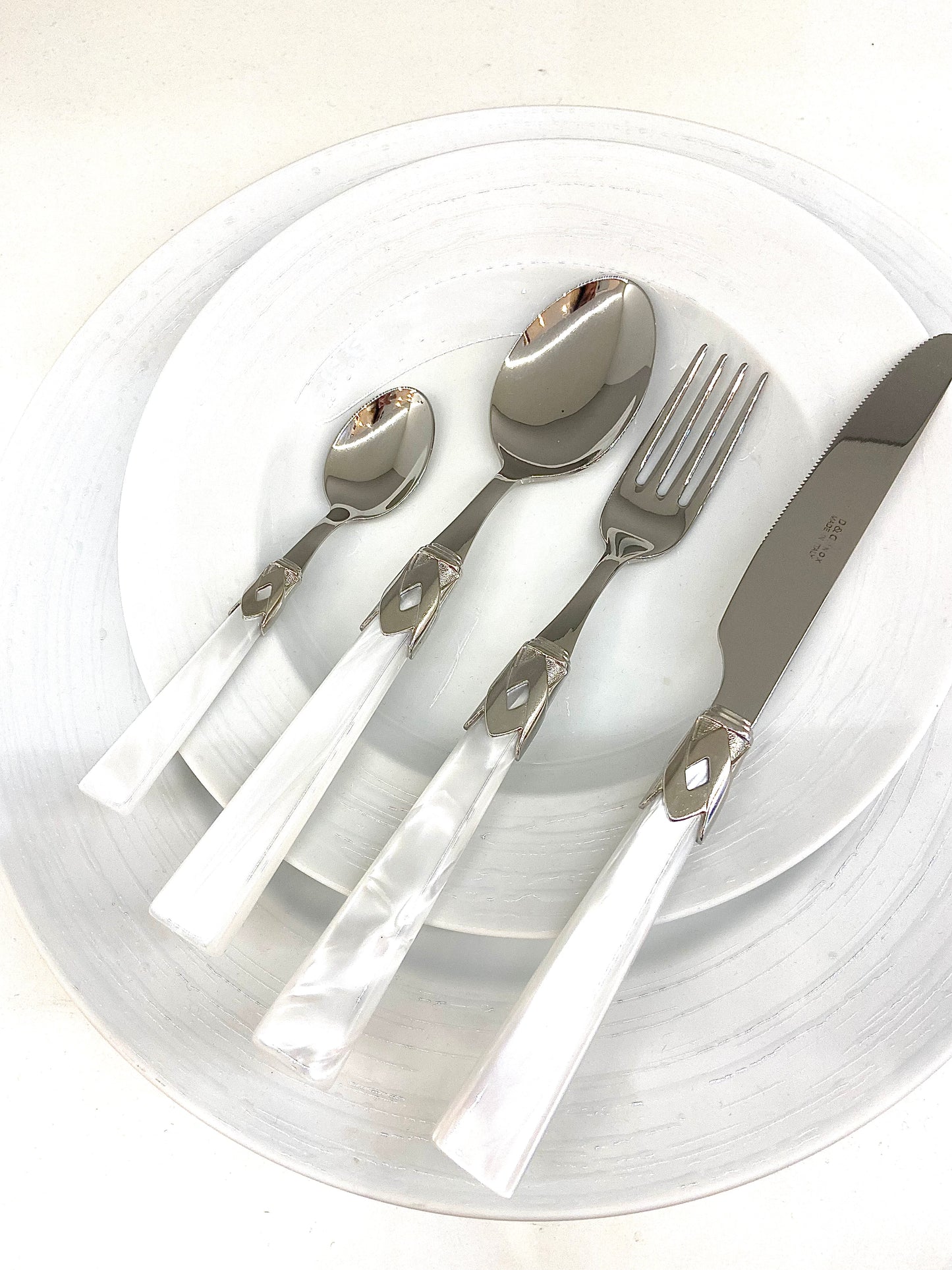 Capri argent blanc - Maison porcel  | Porcelaine