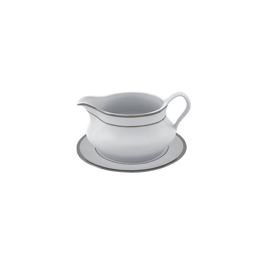 Ethereal white gravy boat