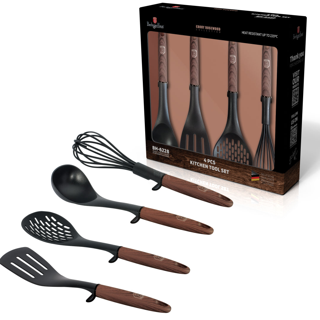 Ebony set 4 spatulas