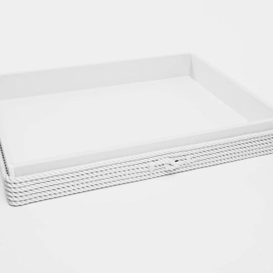 Plateau rectangle 62cm modern blanc