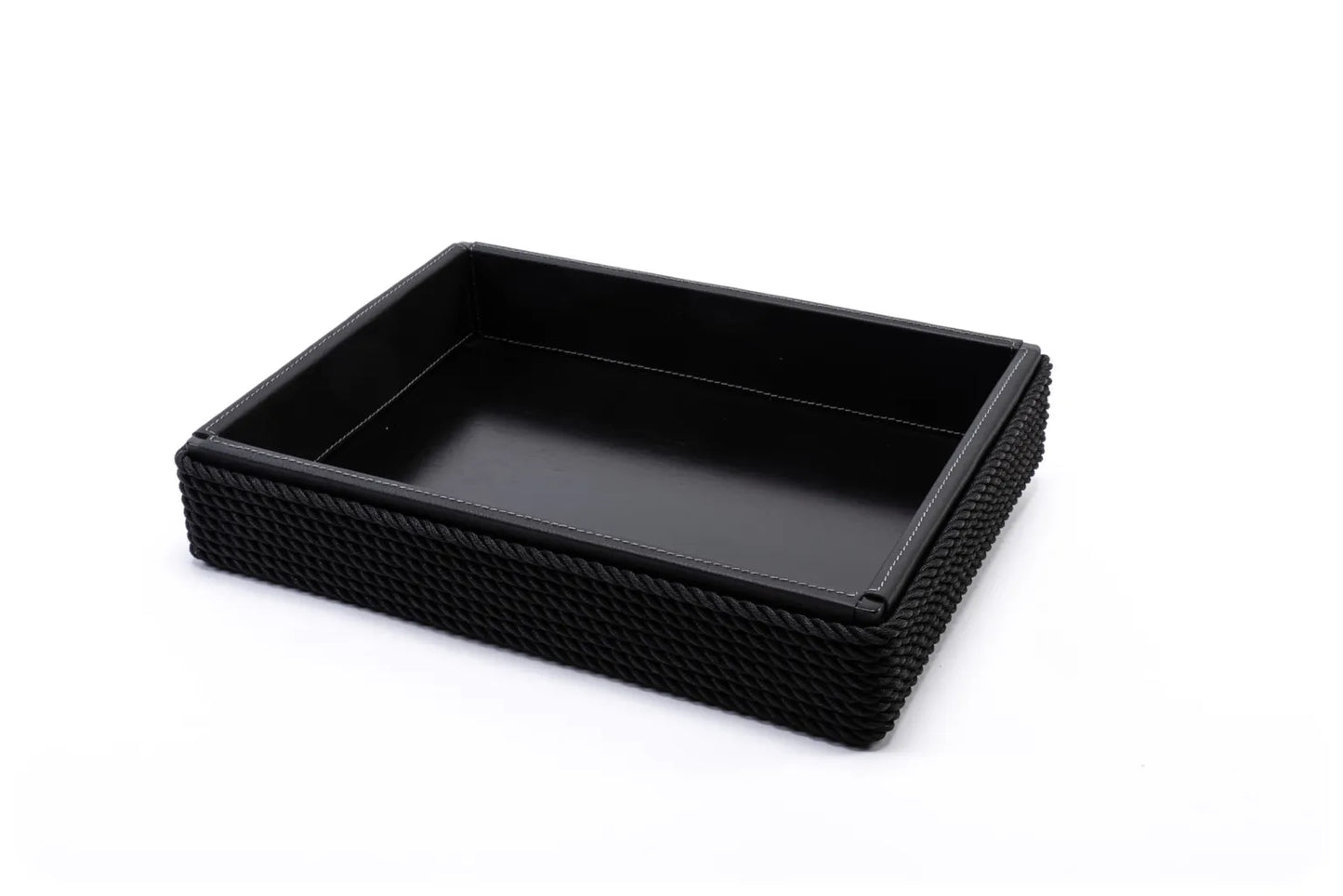 Rectangular tray 42cm modern black