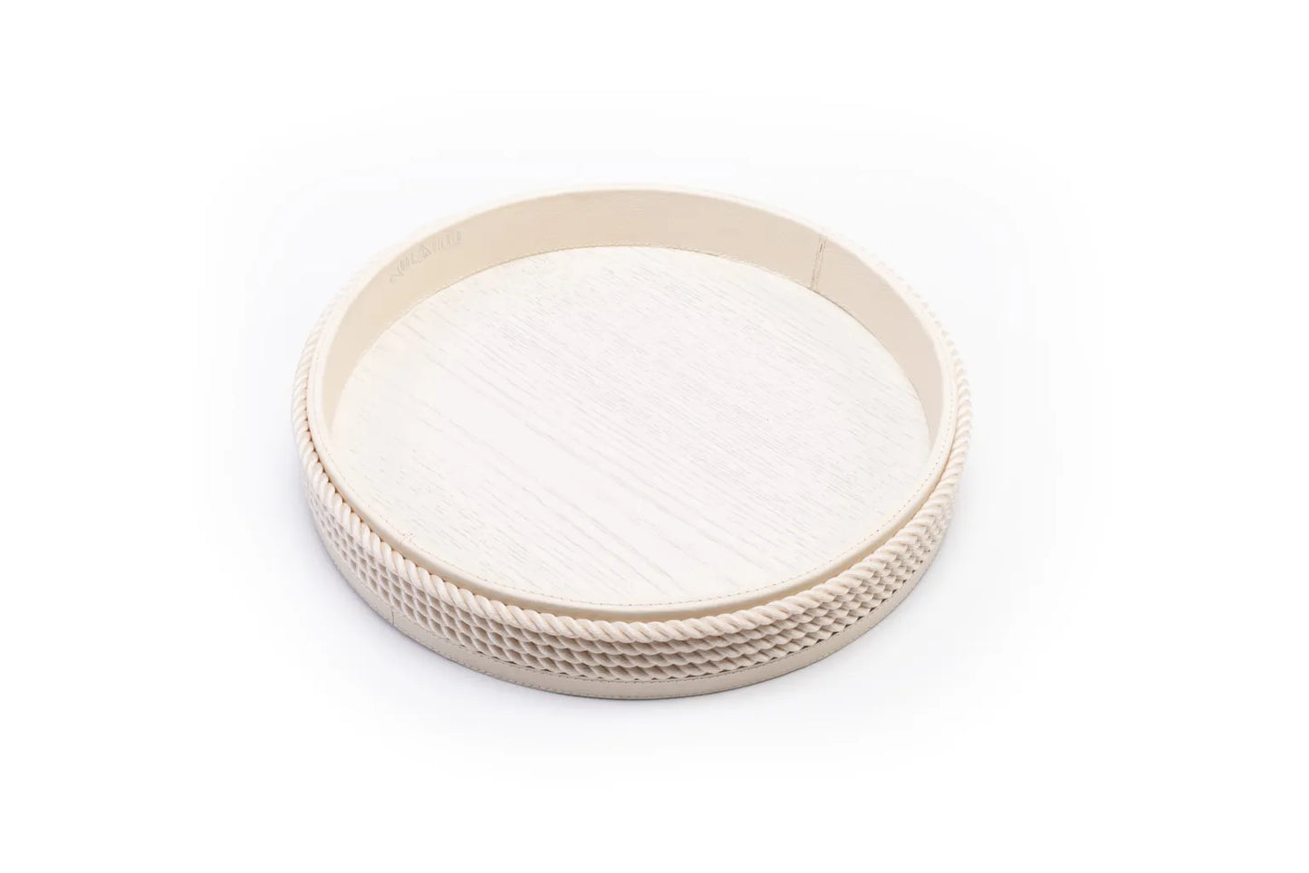 Plateau rond 45cm modern crème