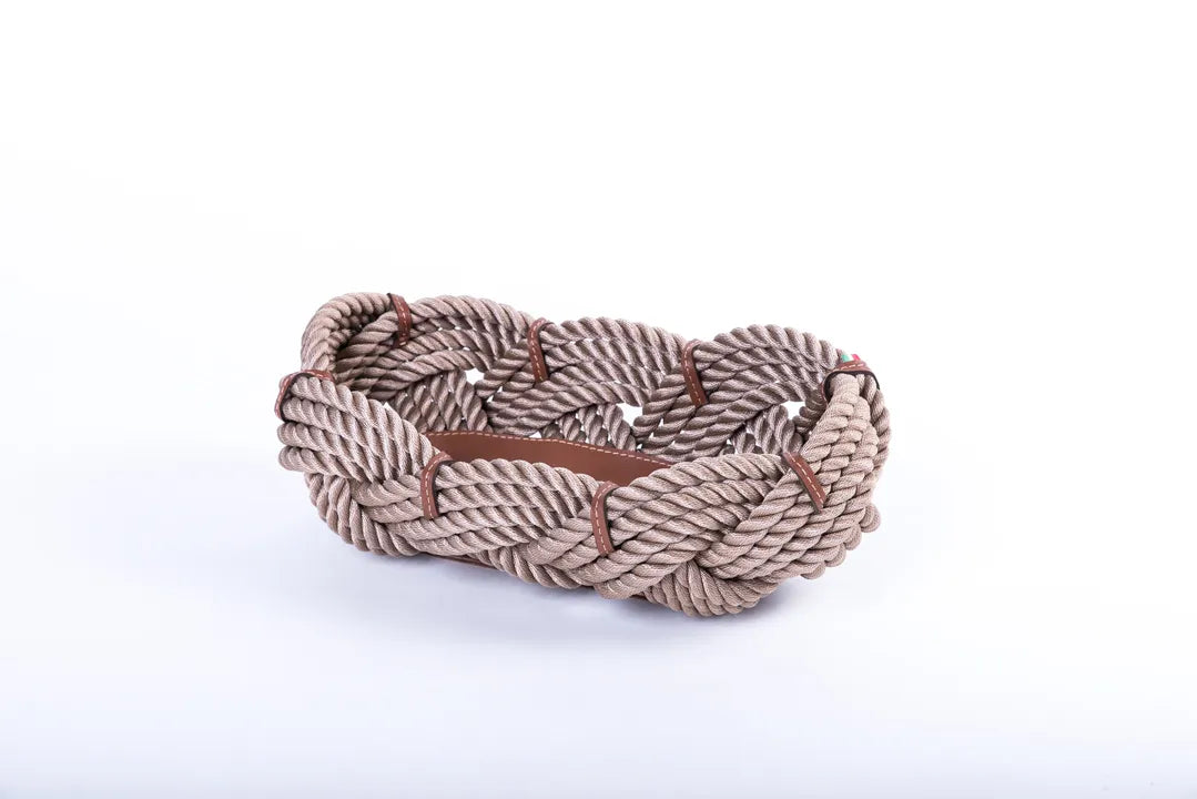 Oval basket 31cm brown