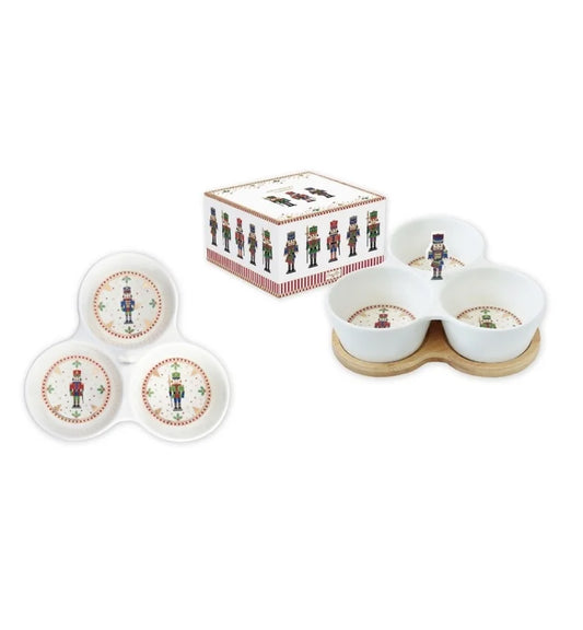 Nutcracker appetizer dish 3 cups