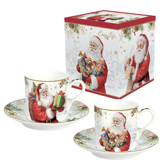 Santa box of 2 coffee cups