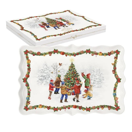 Christmas dance plat rectangle