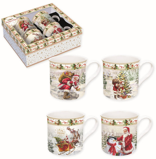 Christmas Time coffret 4 mugs