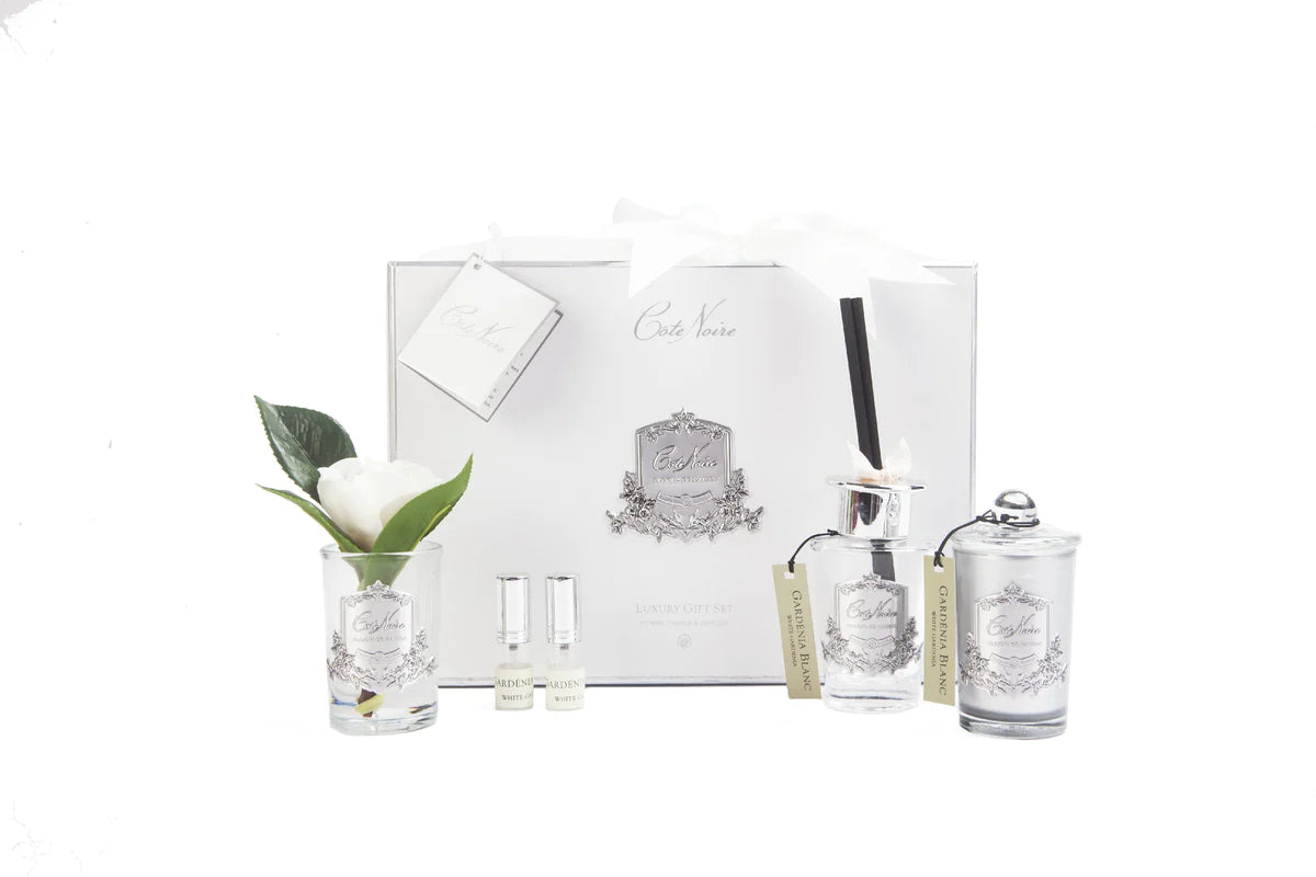 Coffret cadeau argent blanc