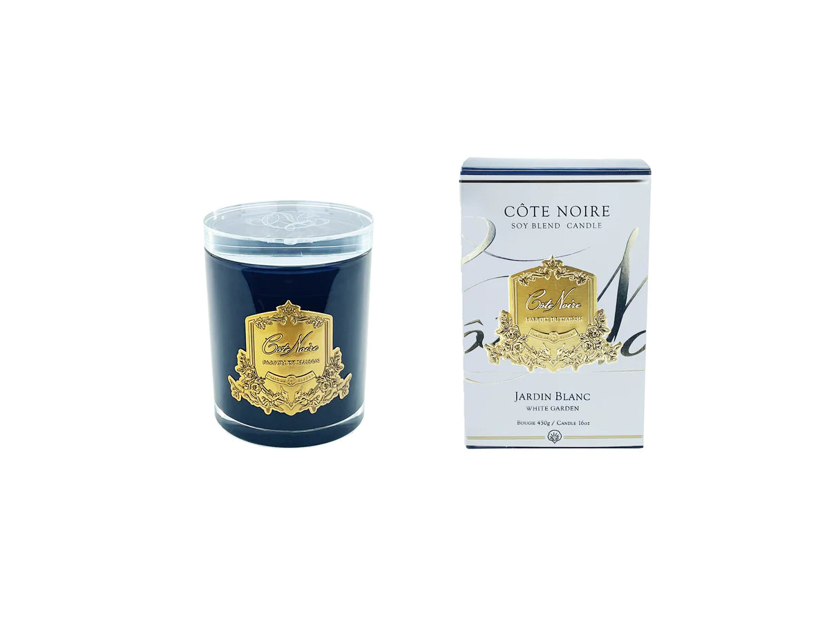 Candle 185G golden white garden