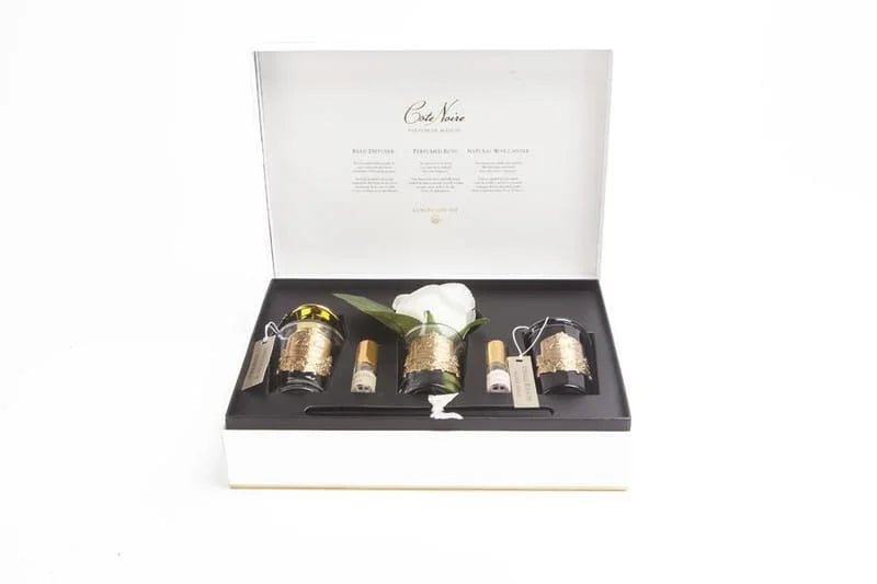 Coffret cadeau doré blanc