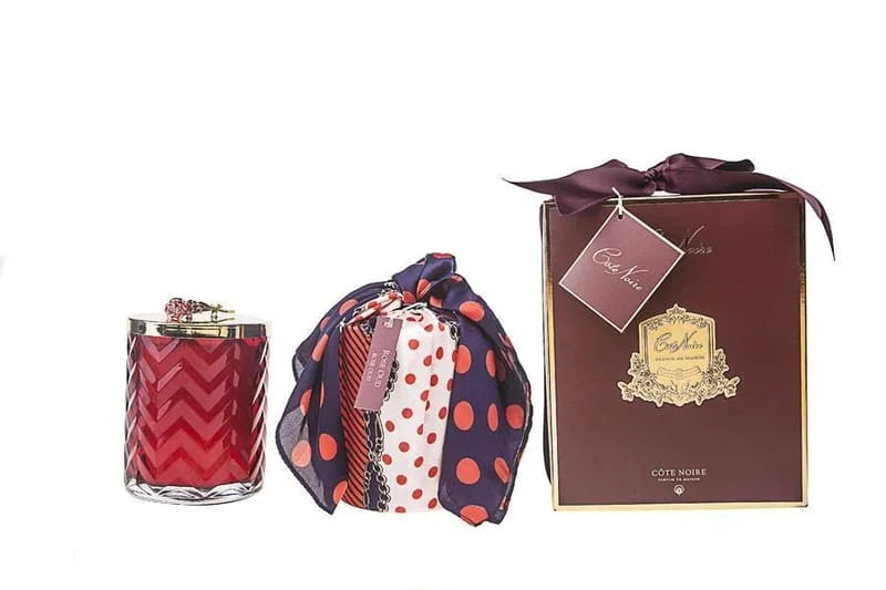 Bougie foulard bordeaux