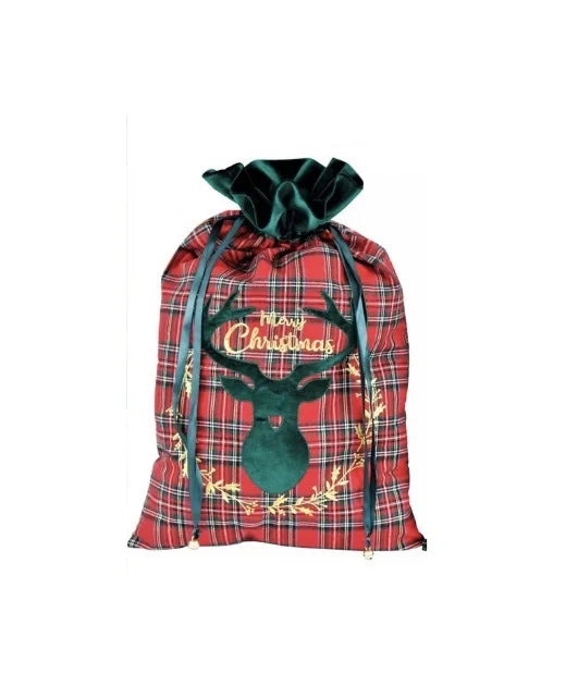 Merry Christmas green deer gift bag