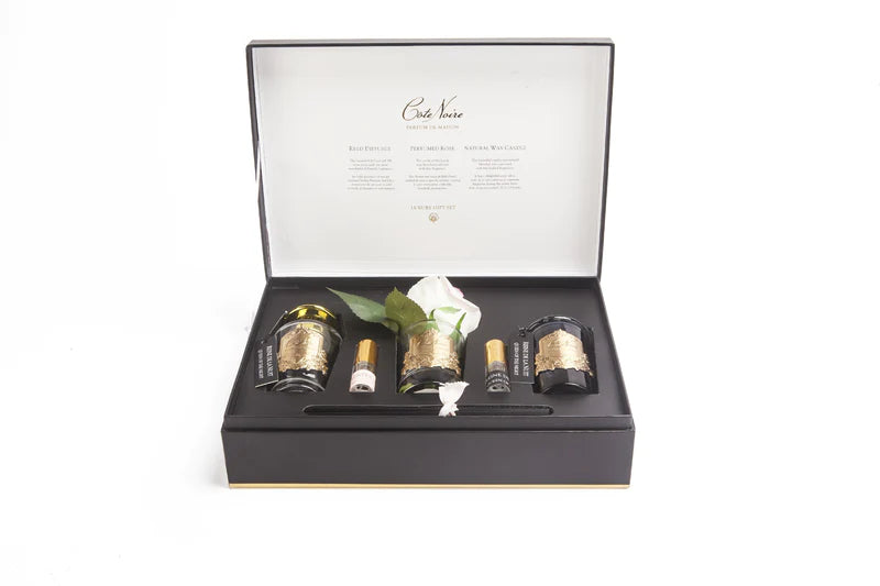 Coffret cadeau doré noir