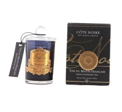 Candle 75g French morning tea black gold