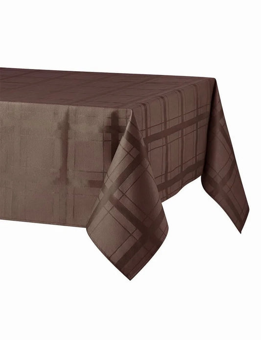 Nappe anti tache jacquard marron