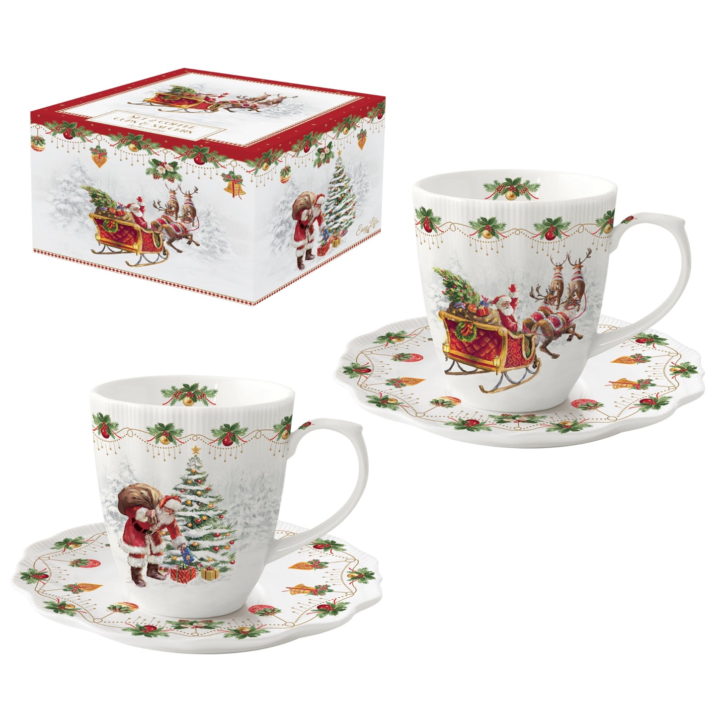 Nostalgic Christmas set of 2 coffee cups