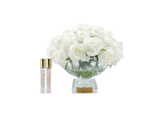 Bouquet luxury 37 roses blanche doré